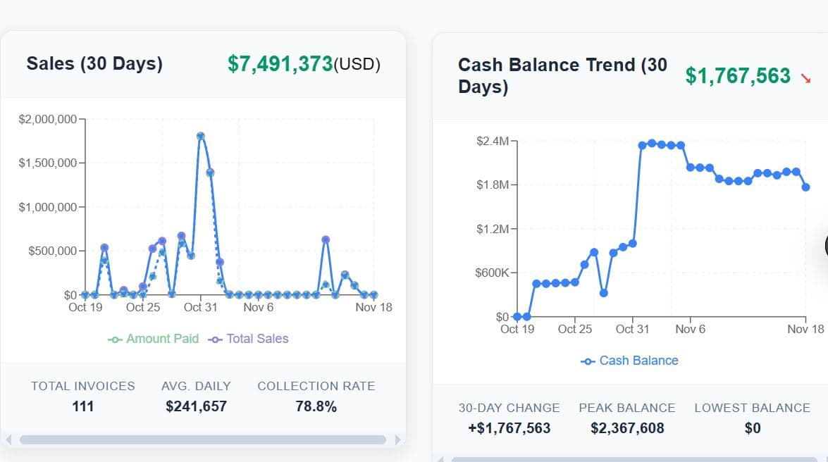 Financial Management Dashboard Preview